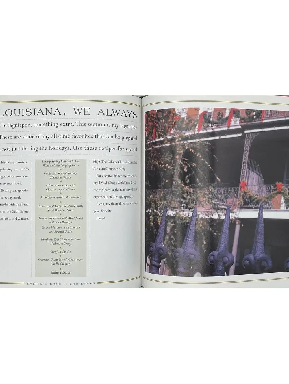 Vintage Emeril Lagasse Cookbook: Creole Christmas Recipes, 1997 First Edition